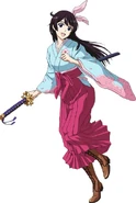Sakura as she appears in Super Robot Wars X-Ω.