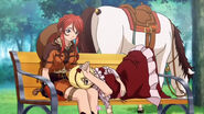 Shinjiro as Peppermint resting on Gemini's lap.