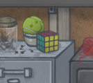 The Rubix cube in the shed, as seen in "The Trial" and "Memories and Dreams"