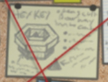 A drawing of the Hex Key as seen on the bulletin board in The Trial.