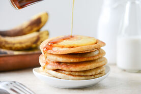 Vegan Pineapple Upside Down Banana Pancakes