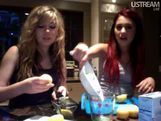 Ariana and Jennette baking