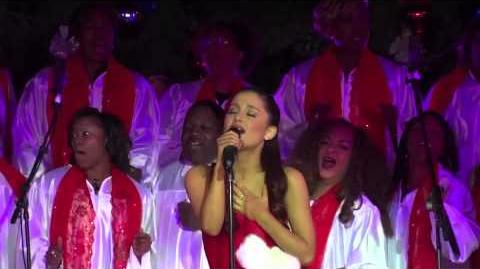 Ariana Grande singing All I Want For Christmas Is You at the Citadel Tree Lighting