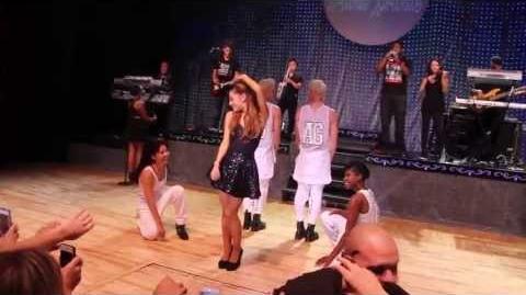 Ariana Grande Almost Falls While Singing "The Way"