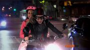 Sam and Cat on the Motorcyle heading to Inside Out Burger