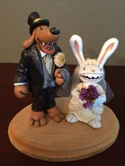 Steve's handmade (Probably wooden) wedding topper 1