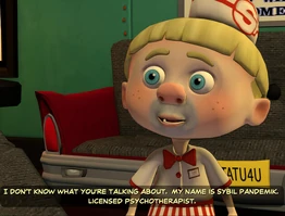 Peepers, convincing Sam & Max that he is Sybil Pandemik.