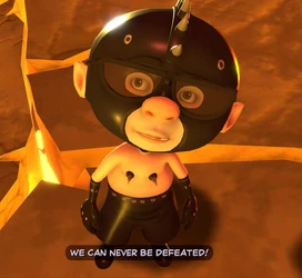 Specs, as The Dominator and Prince of Hell.