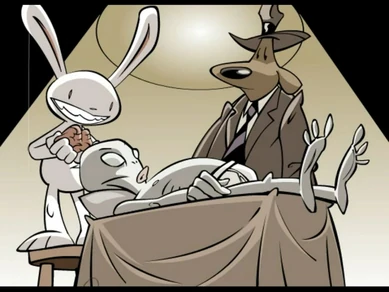 Sam & Max experimenting an Alien Specimen
