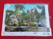 Orginal PTERODACTYL NEST Cel & Background #1U508 1