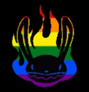 Max's flaming head (LGBT) (FANMADE on black screen)