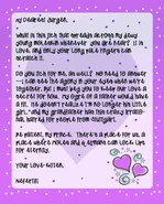 Nefertiti's love letter to Jurgen.