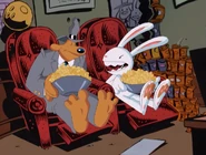Sam & Max, ready to watch their favorite show