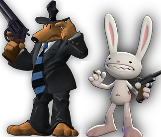 Sam & Max as they appear in Poker Night at the Inventory (2010) and Poker Night 2 (2013)