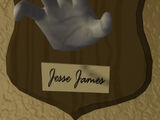Jesse James' severed hand