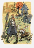 Uncle Creepy and Cousin Eerie Halloween art