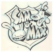 Sam and Max badge, old sketch