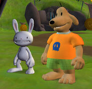 Young Sam and Max in Moai Better Blues.