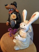 Steve's handmade (Probably wooden) wedding topper 3