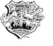 1992 protected by Sam & Max sticker 1