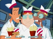 The black haired one, red one and blond haired one