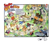 Hit the Road cardboard game signed by Steve