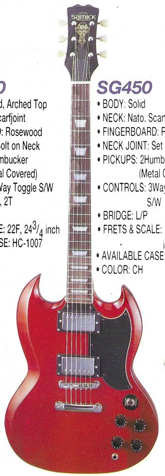 レア！SAMICK SG モデル　セットネック レア！SAMICK SG モデル セットネック - メルカリ