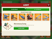 Claim a Mercenary Camp after collecting a full set of loot item