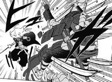 Ata defeating Hagamichi