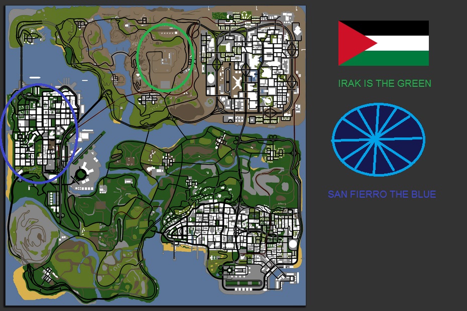 Карта гта сан андреас с обозначениями