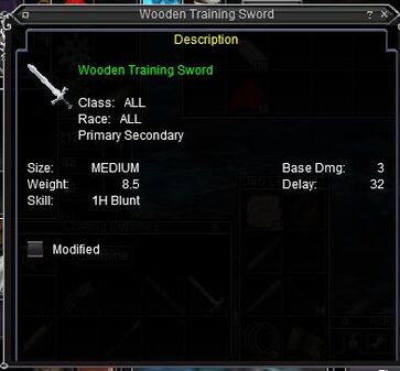 Wooden Training Sword | Sanctuary EQ Wiki | Fandom