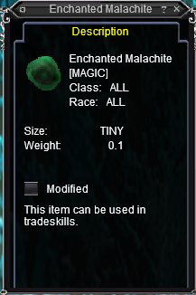 Enchanted Malachite | Sanctuary EQ Wiki | Fandom