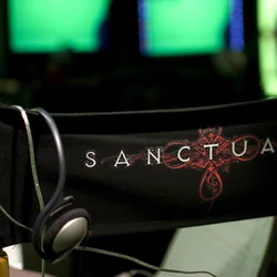 BTS On the set of Sanctuary, at least you'll always know the director's chairs are real..jpg
