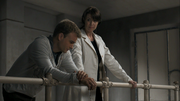 1x01 Helen and Will observing Alexei