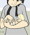 Dex holding Tommy