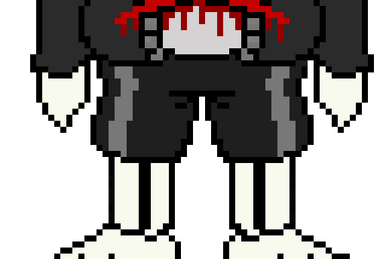 some cool sans pixel art of what i call the husk - Imgflip