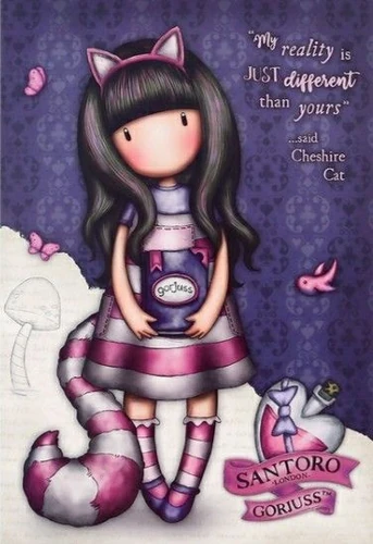 Portatodo Plano Neopreno Gorjuss Cheshire Cat Unisex Niños, Multicolor, M con Ofertas en