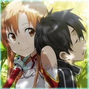 Icono de twitter de Kirito y Asuna.