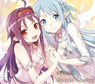 Yuuki con Asuna en la caratula de courage.