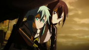 Sinon y Kirito Ciudad