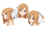 Diseño de caras de Asuna en Underword como la Diosa Stacia