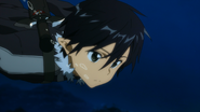 Kirito swimming