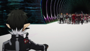 Kirito bloqueando el paso