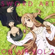 Asuna y Kazuto en la portada de Sword Art Online On Air 2
