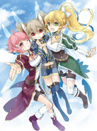 Silica con Lisbeth y Leafa en el preview de Girls Ops.