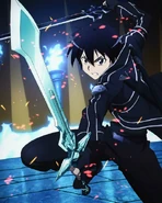 Kirito usando Doble Empuñadura.