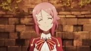 Lisbeth sonriendo.
