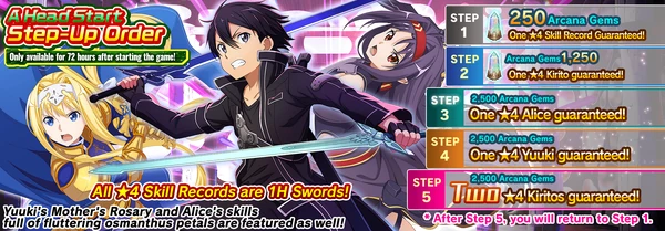 A Head Start Step-Up Order - Sword Art Online: Integral Factor Wiki
