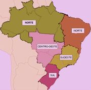 MAPA DA REGIÕES BRASILEIRAS