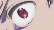 Kazuki's eye is zoomed in